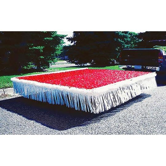 Anderson's Red Vinyl Floral Sheeting, 30 Ft. Parade Float Decorations for Trailer, Party Decorations, Wedding, Prom, Homecoming, Photo Backdrops, Indoor/Outdoor - Image 7