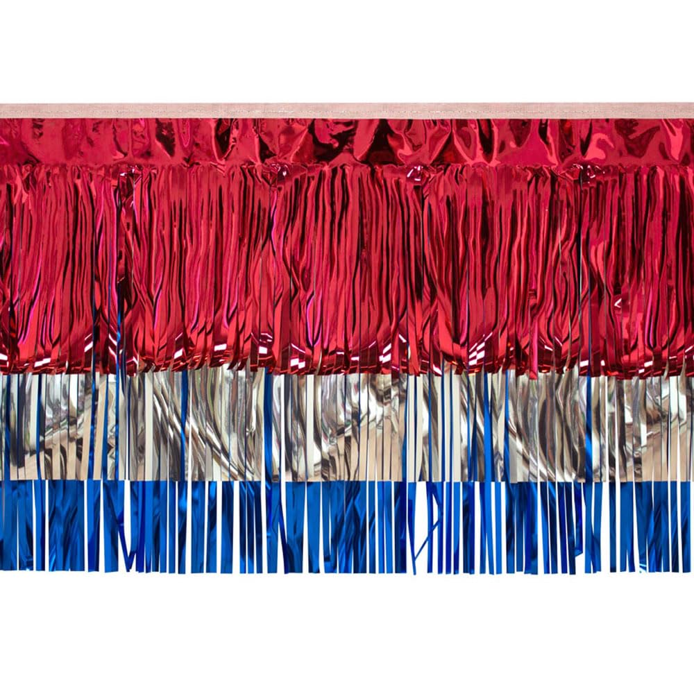 Anderson's Red, White, and Blue Metallic Twist and Metallic Fringe Truck Parade Decoration Kit, Parade Float Decor - Image 3