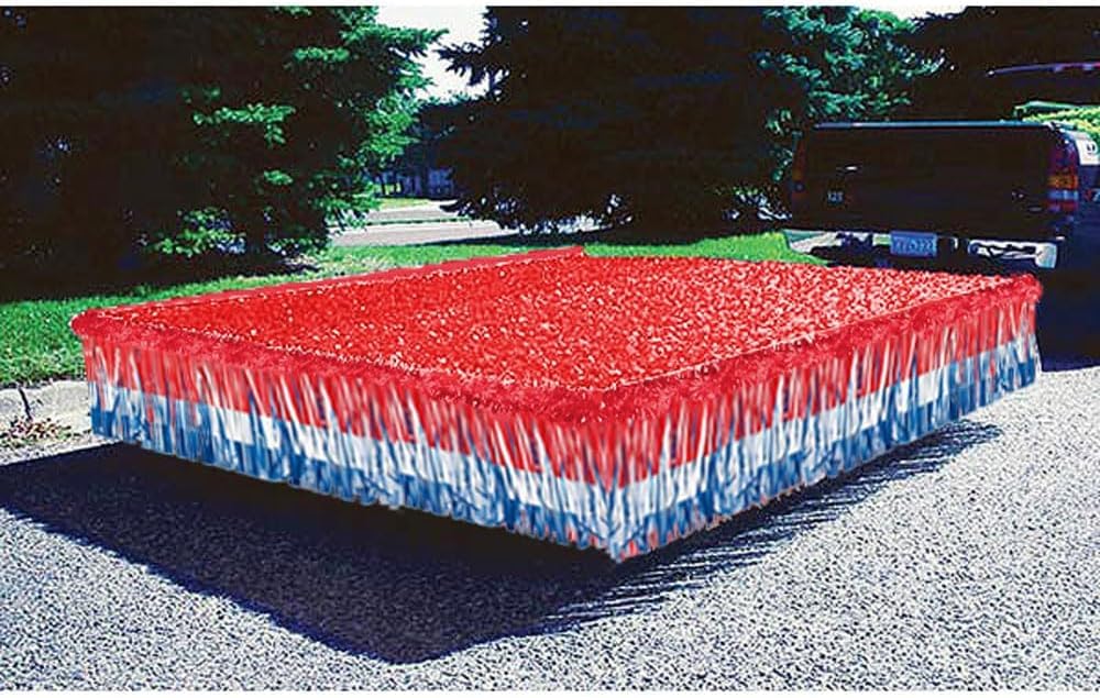 Anderson's Red, White & Blue Vinyl Fringe, 15" x 10' Patriotic Parade Float Decoration for 4th of July, Memorial Day, Veterans Day, Events, Doorways, Tables, Ceilings, and More - Image 5