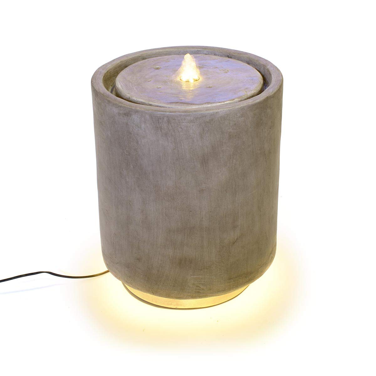 Anderson’s Round LED Light‑Up Fountain, Durable Faux Stone Accent for School Events, Weddings, Banquets, Gardens, Outdoor Retreats, Home Decor and Patios