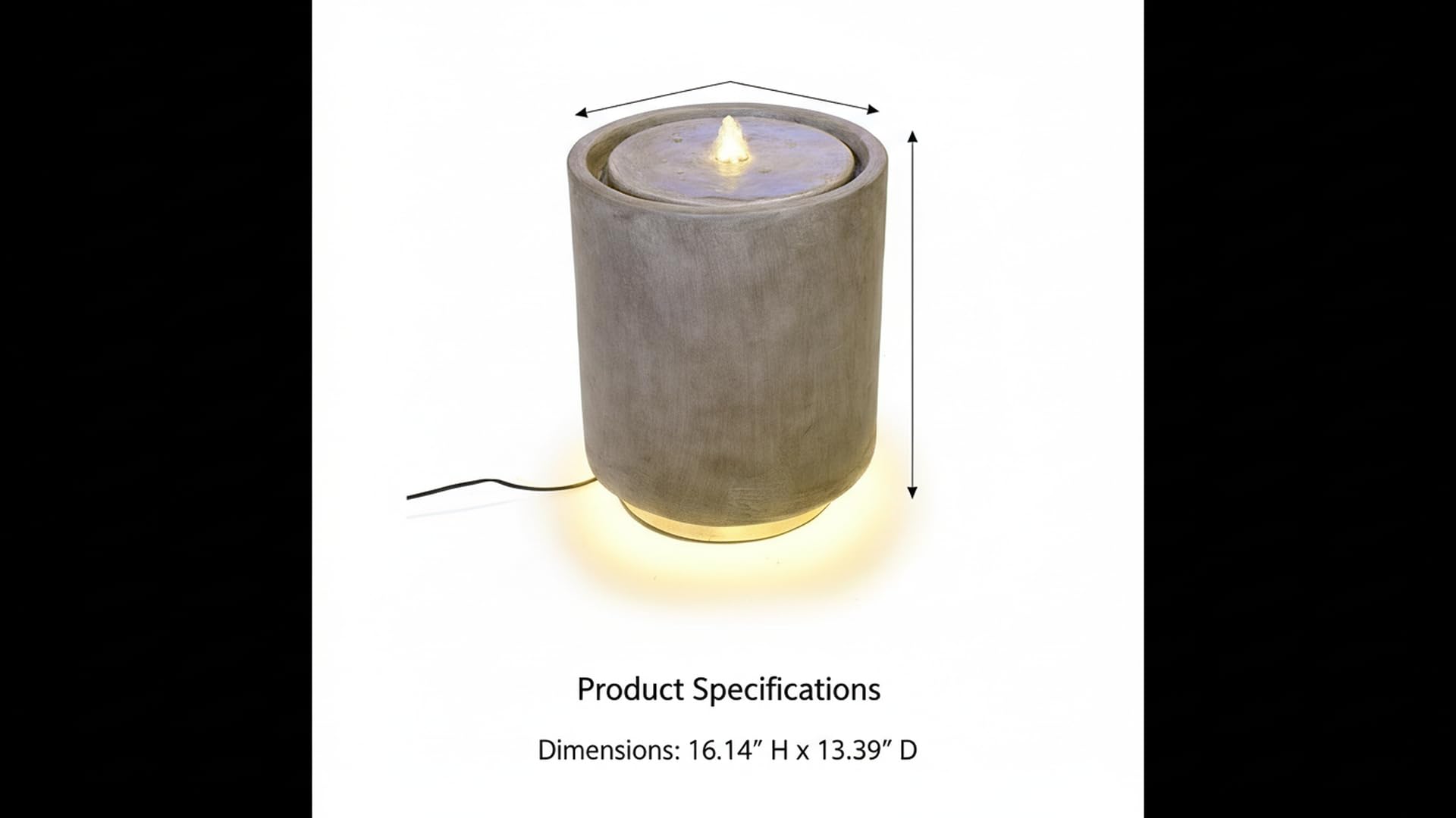 Anderson’s Round LED Light‑Up Fountain, Durable Faux Stone Accent for School Events, Weddings, Banquets, Gardens, Outdoor Retreats, Home Decor and Patios - Image 3
