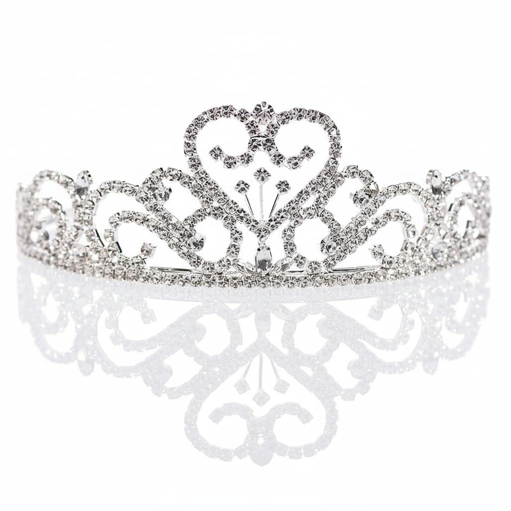 Anderson's Rowena Rhinestone Tiara, 2" High Silver Metal Crown with Sparkling Clear Rhinestones, Adjustable Fit & Removable Comfort Combs, Perfect for Prom, Homecoming, Weddings, Pageants, Quinceañeras, and Special Occasions - Image 9