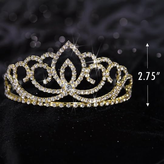 Anderson's Royal Couple Coronation Set, Black Metallic King Crown and Sparkling Rhinestone Gold Sasha Tiara for Prom, Homecoming, Winter Formals, Special Events and Dance Coronations - Image 3