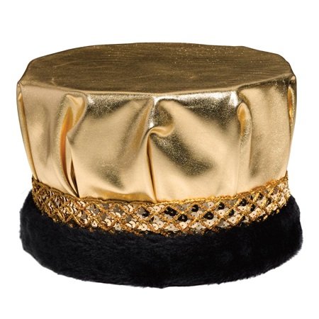 Anderson's Royal Metallic Crown, Sequin Braided Band, Faux Fur Trim, Keepsake for Prom Coronation, Homecoming, Special Events