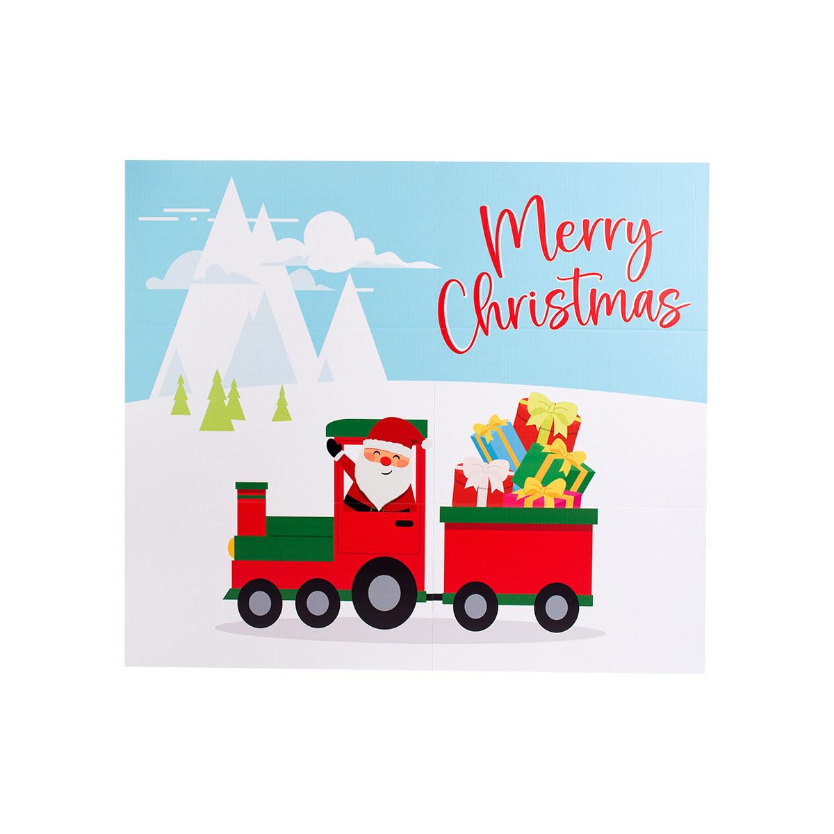 Anderson's Santa Train Backdrop Kit, Photo Ops, Props, Holiday Decorations
