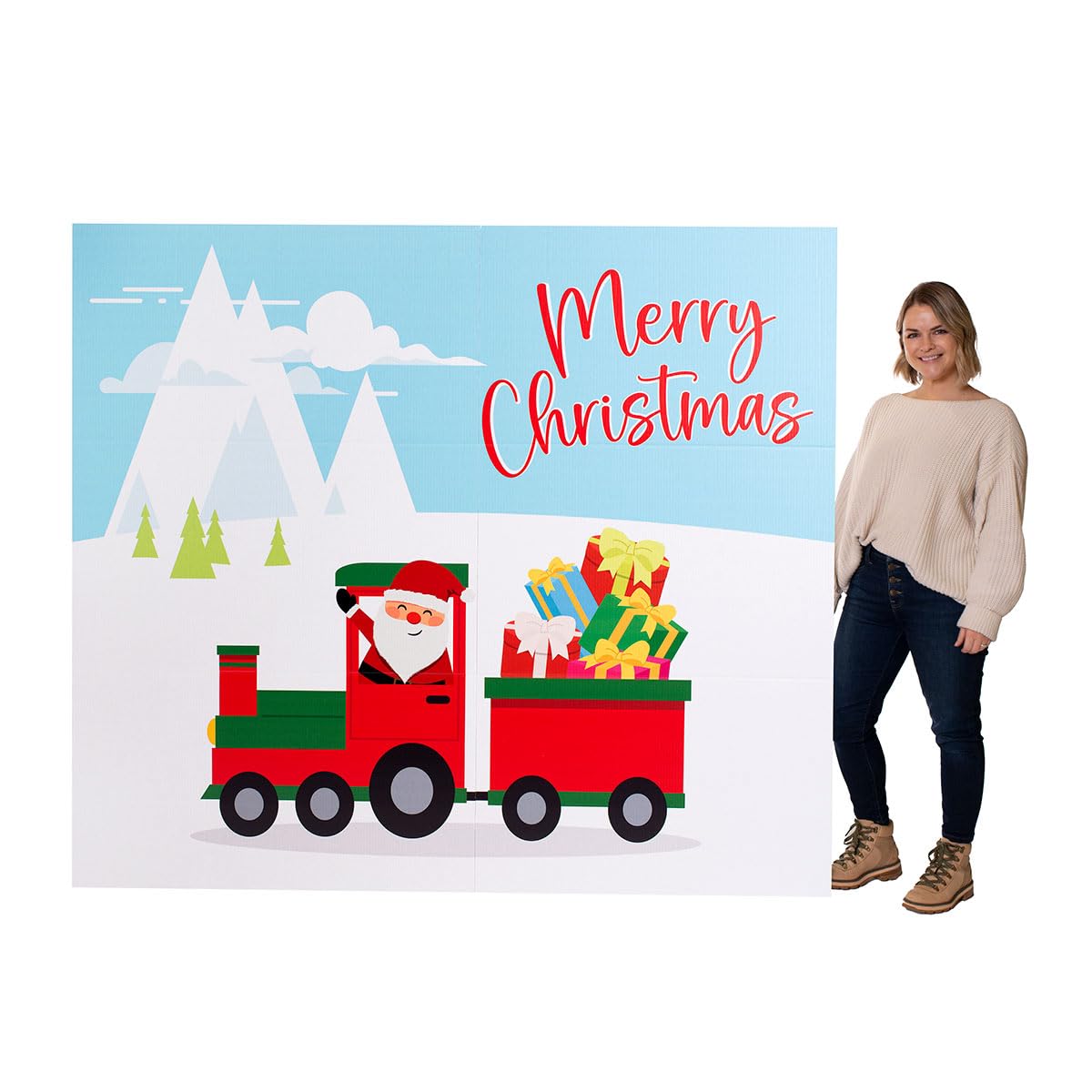 Anderson's Santa Train Backdrop Kit, Photo Ops, Props, Holiday Decorations - Image 2
