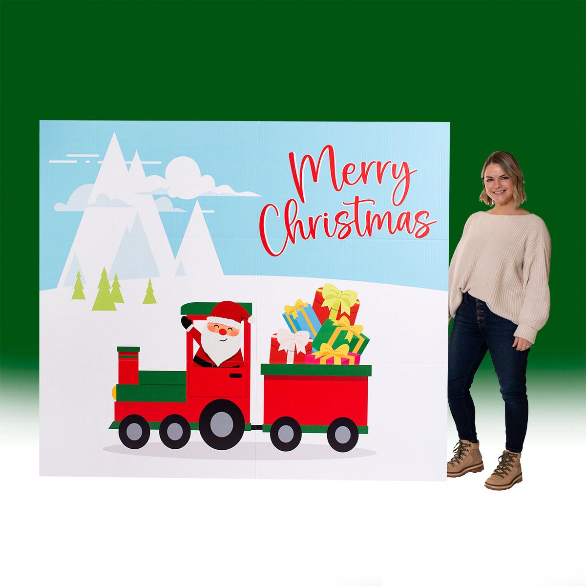 Anderson's Santa Train Backdrop Kit, Photo Ops, Props, Holiday Decorations - Image 3