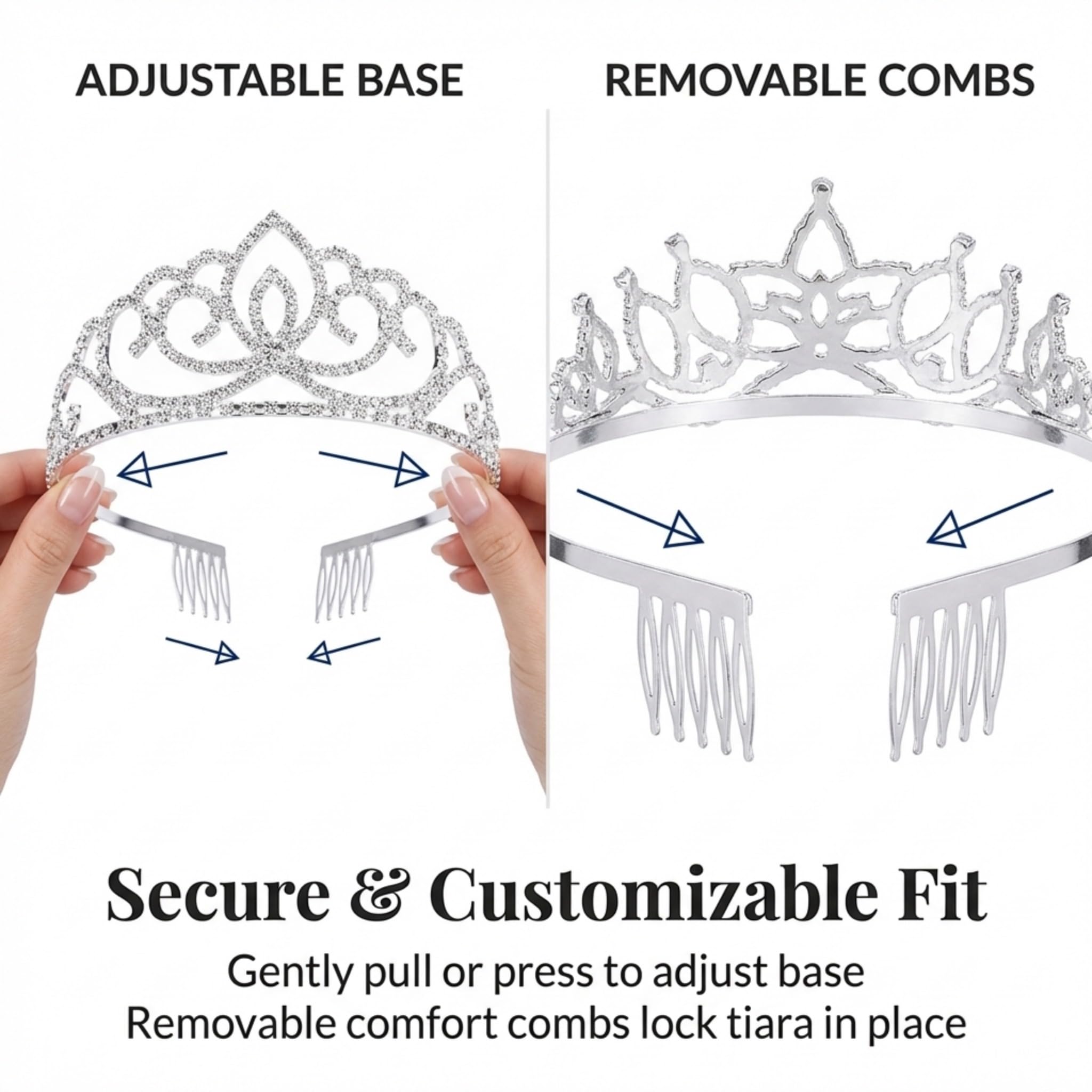 Anderson's Sasha Queen and Princess Tiara Sets, Women, Girls, Prom, Homecoming Coronation - Image 7