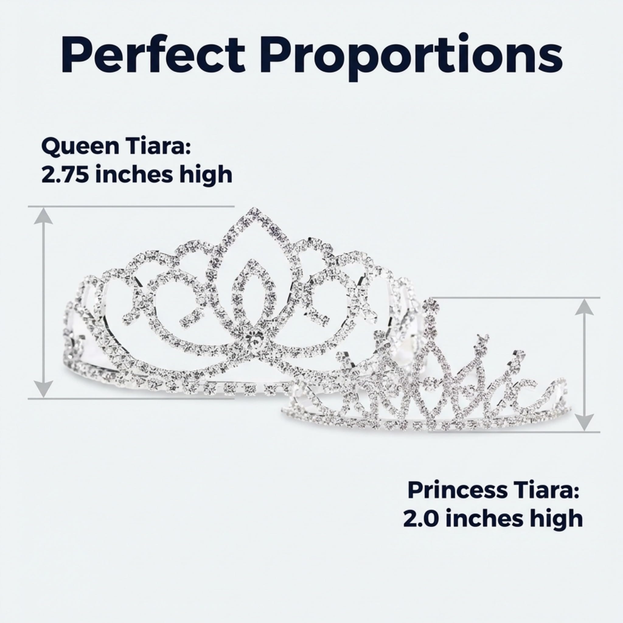 Anderson's Sasha Queen and Princess Tiara Sets, Women, Girls, Prom, Homecoming Coronation - Image 4