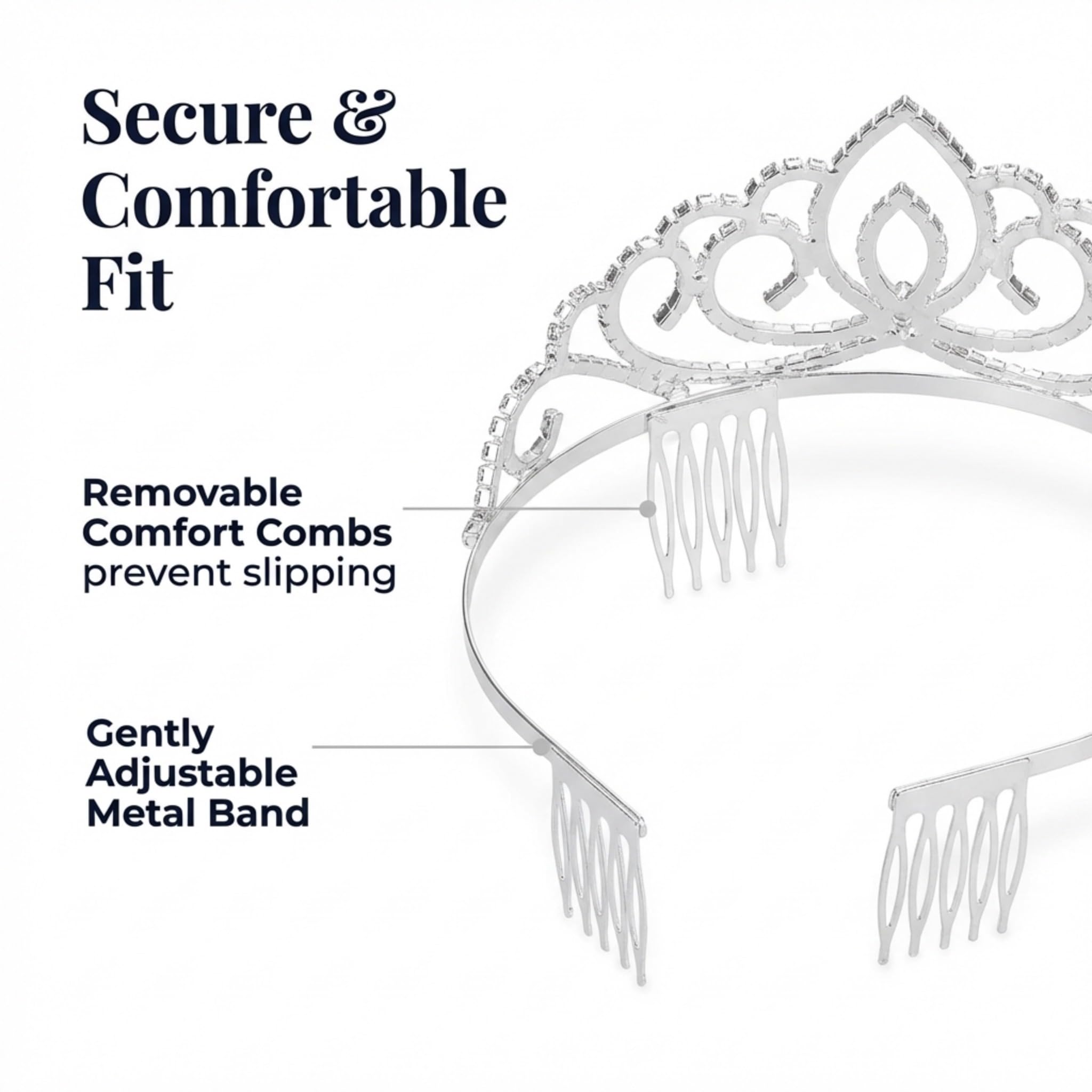 Anderson's Sasha Queen and Princess Tiara Sets, Women, Girls, Prom, Homecoming Coronation - Image 7
