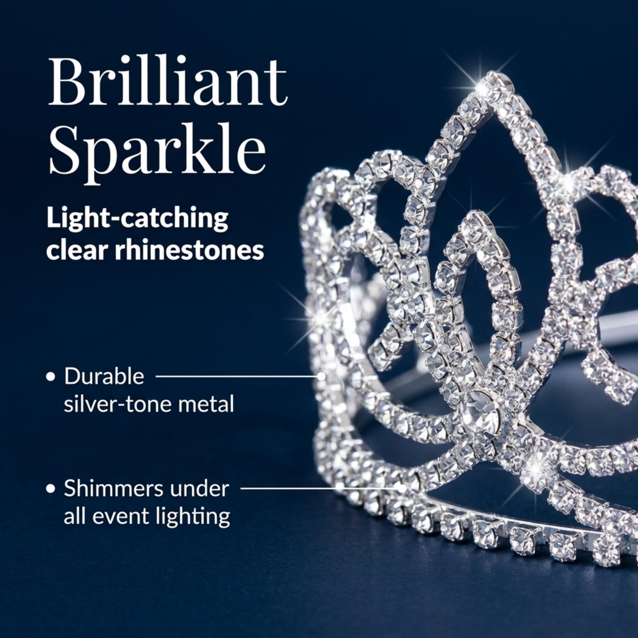 Anderson's Sasha Queen and Princess Tiara Sets, Women, Girls, Prom, Homecoming Coronation - Image 4