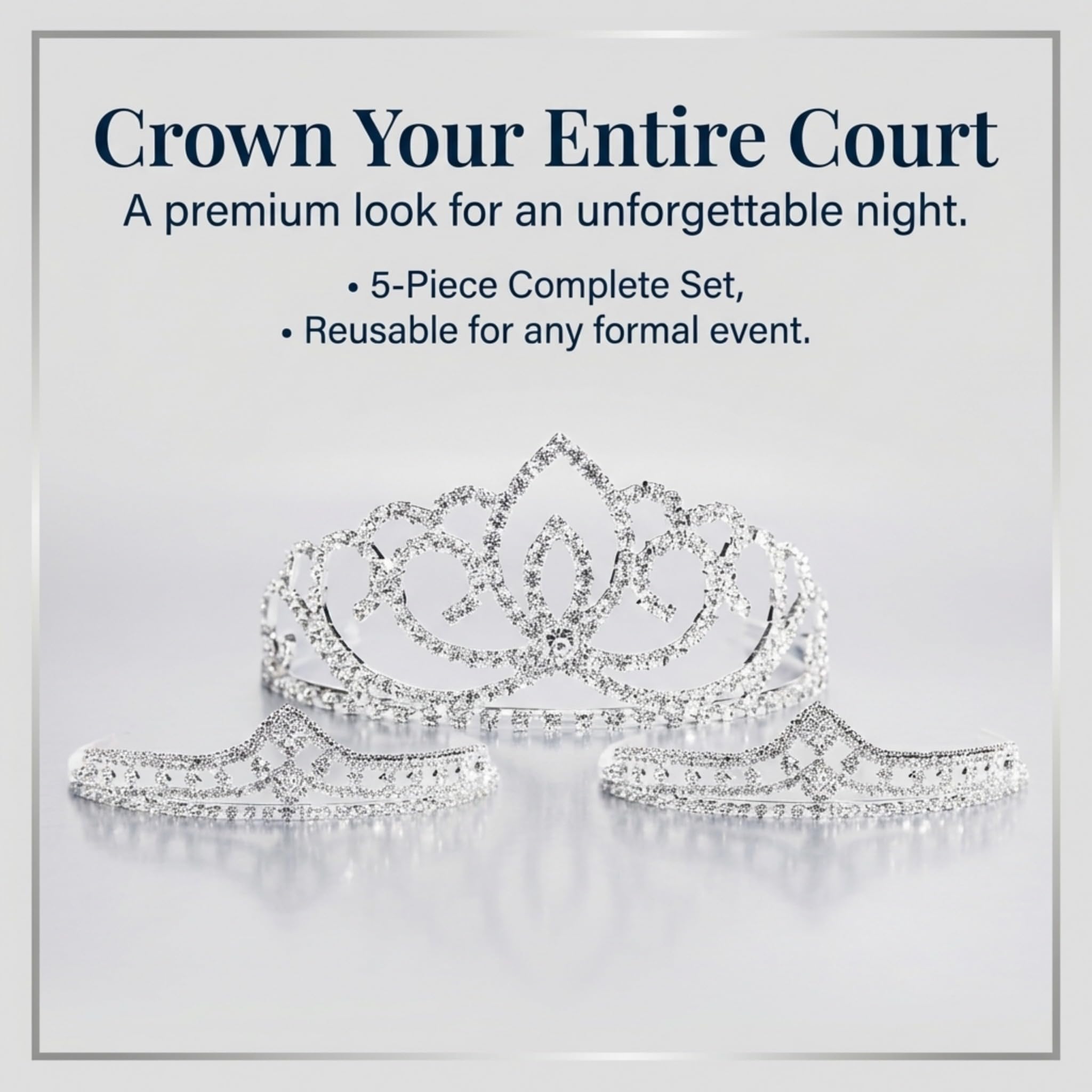 Anderson's Sasha Queen and Princess Tiara Sets, Women, Girls, Prom, Homecoming Coronation - Image 5