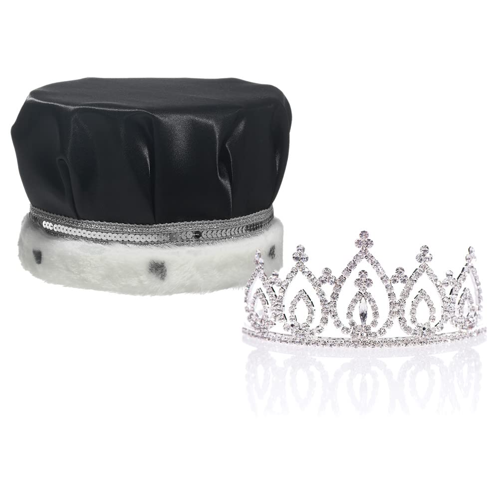 Anderson's Satin Crown with Sequins and Becca Tiara Royalty Set