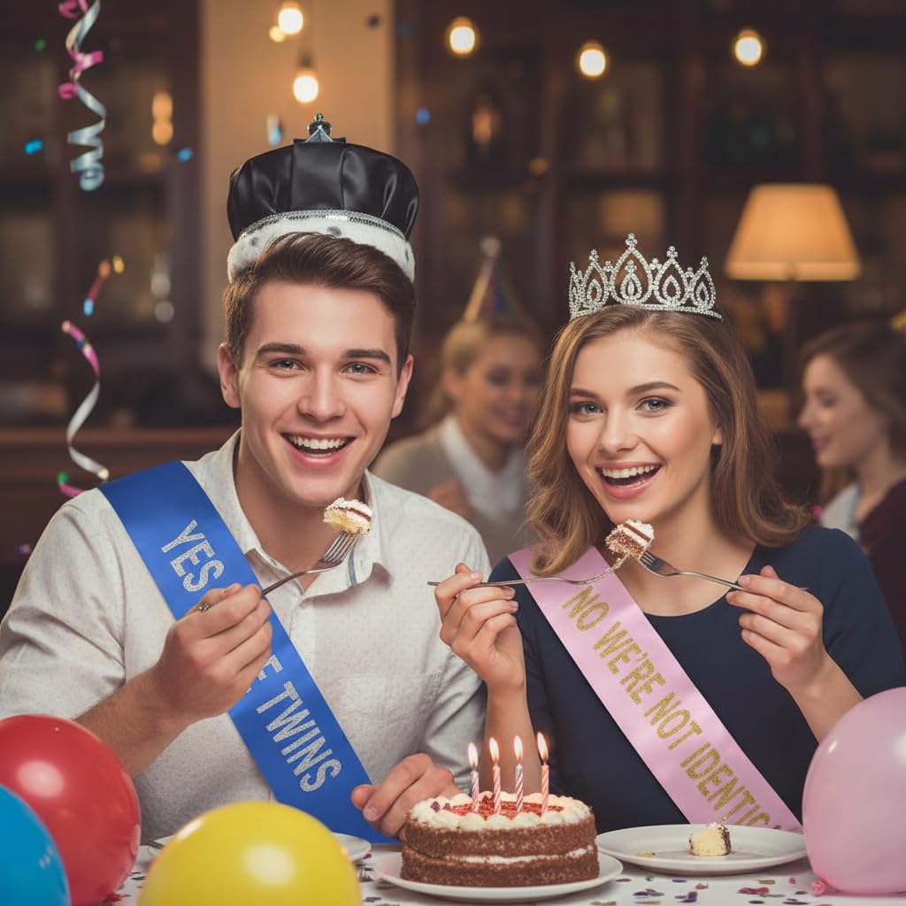 Anderson's Satin Crown with Sequins and Becca Tiara Royalty Set - Image 4