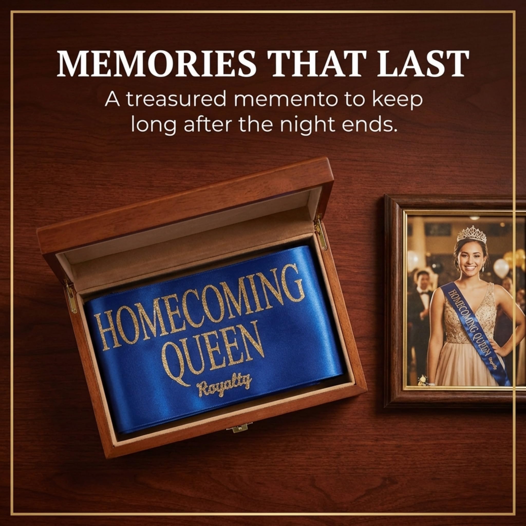 Anderson's Satin Homecoming Queen Sash with Royalty Pin - Image 4
