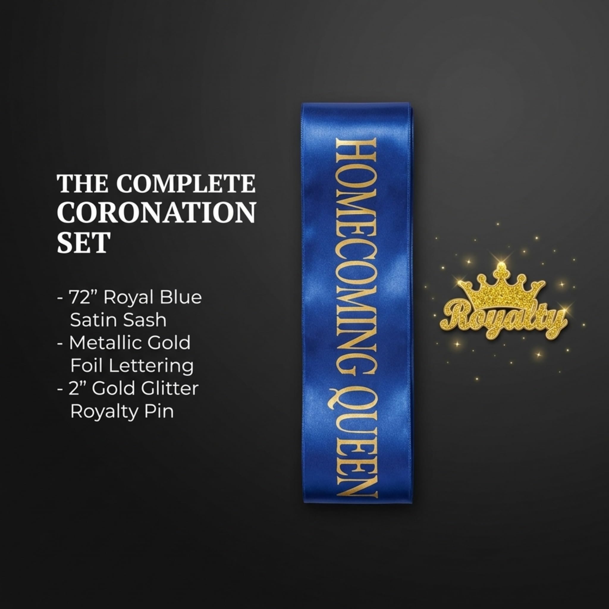 Anderson's Satin Homecoming Queen Sash with Royalty Pin - Image 5