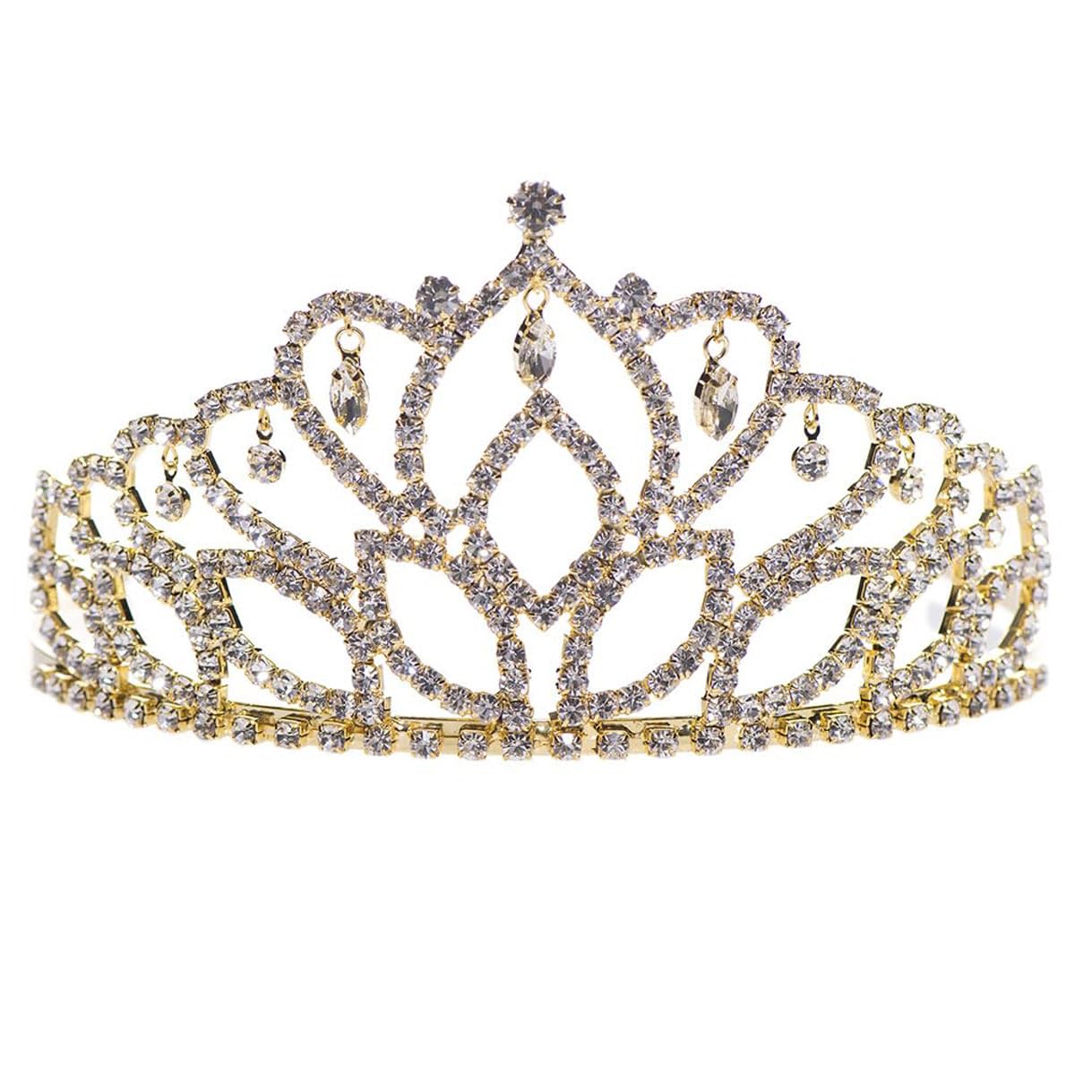 Anderson's Satin King Crown and Gold Mirabella Queen Tiara Royalty Set - Image 3