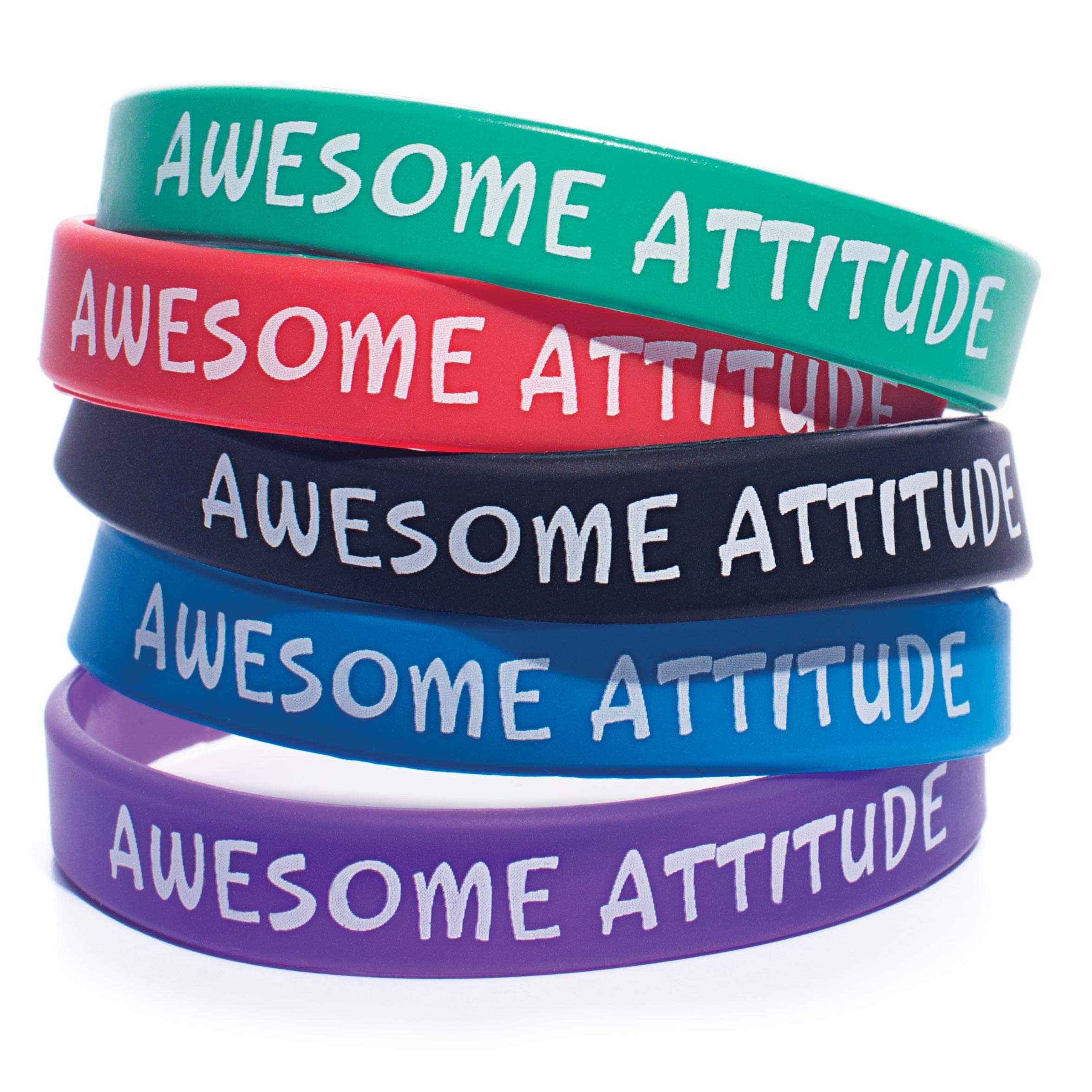 Anderson's Silicone Wristband Assortments, Academic Wristbands for Kids, 25/pkg