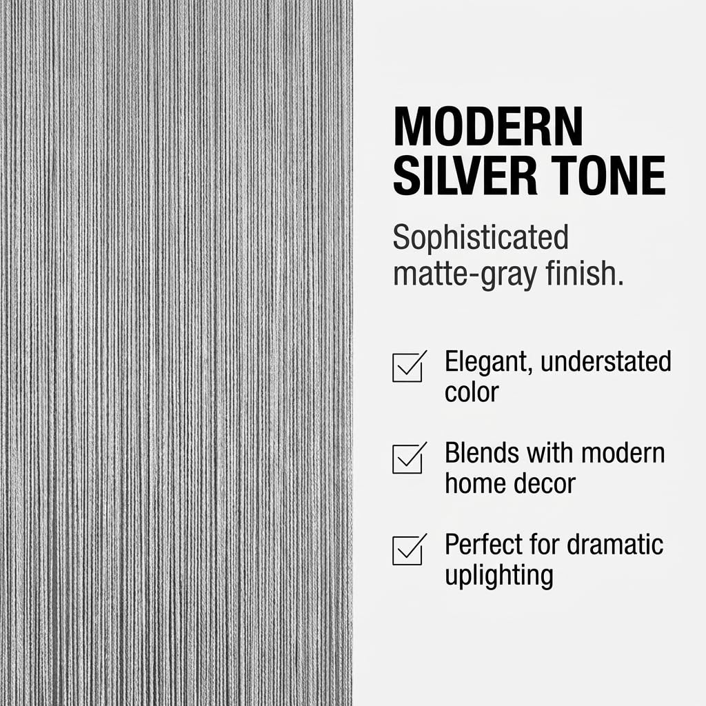 Anderson's Silver String Curtain Wedding Decoration, 6.5 Feet x 10 Feet - Image 4