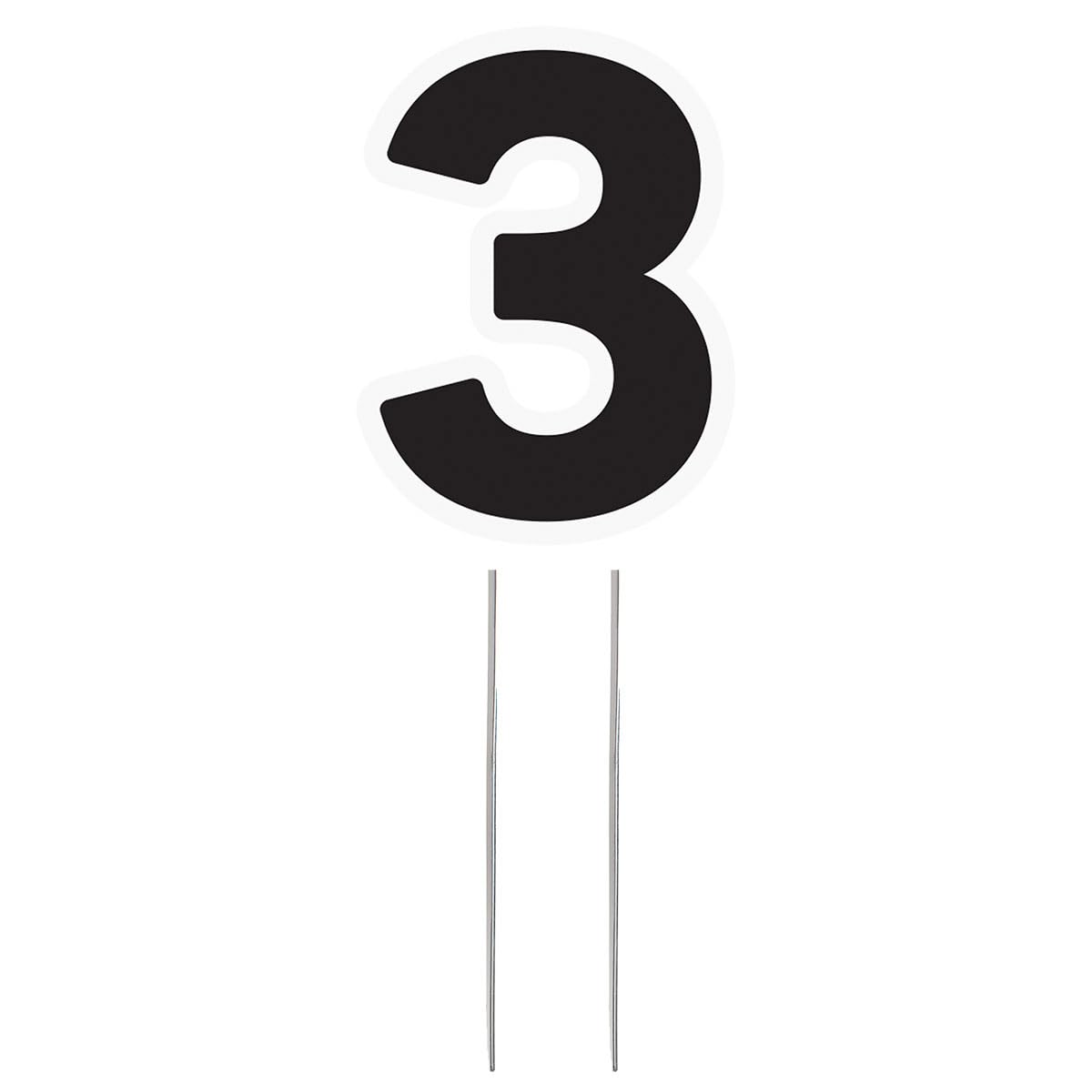 Anderson's Small Number 3 Yard Sign, 24 Inches, Yard Card, Outdoor Décor, Lawn Décor, Number Signs