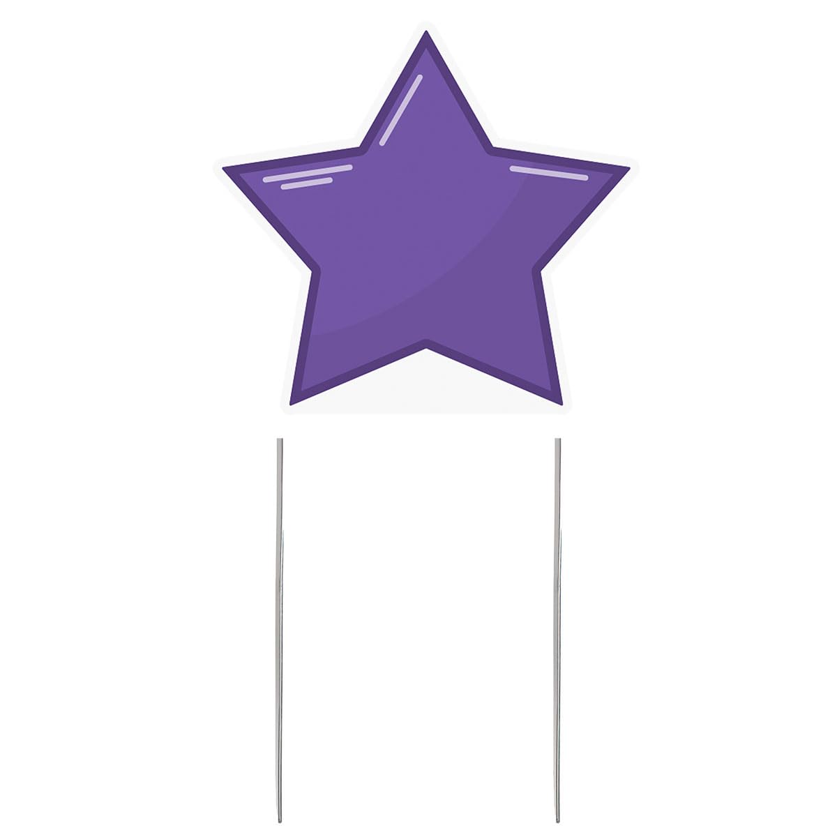 Anderson's Small Purple Star Yard Sign, 15 Inches, Yard Card, Outdoor Décor, Lawn Décor