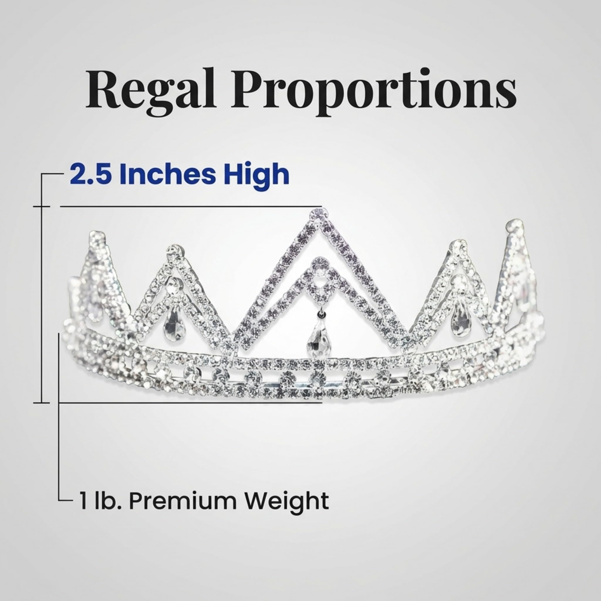 Anderson's Starla Rhinestone Tiara, 2.5-Inch Silver Crown with Sparkling Clear Rhinestones for Weddings, Proms, Homecoming, Pageants & Special Events, Adjustable Fit with Comfort Combs - Image 6