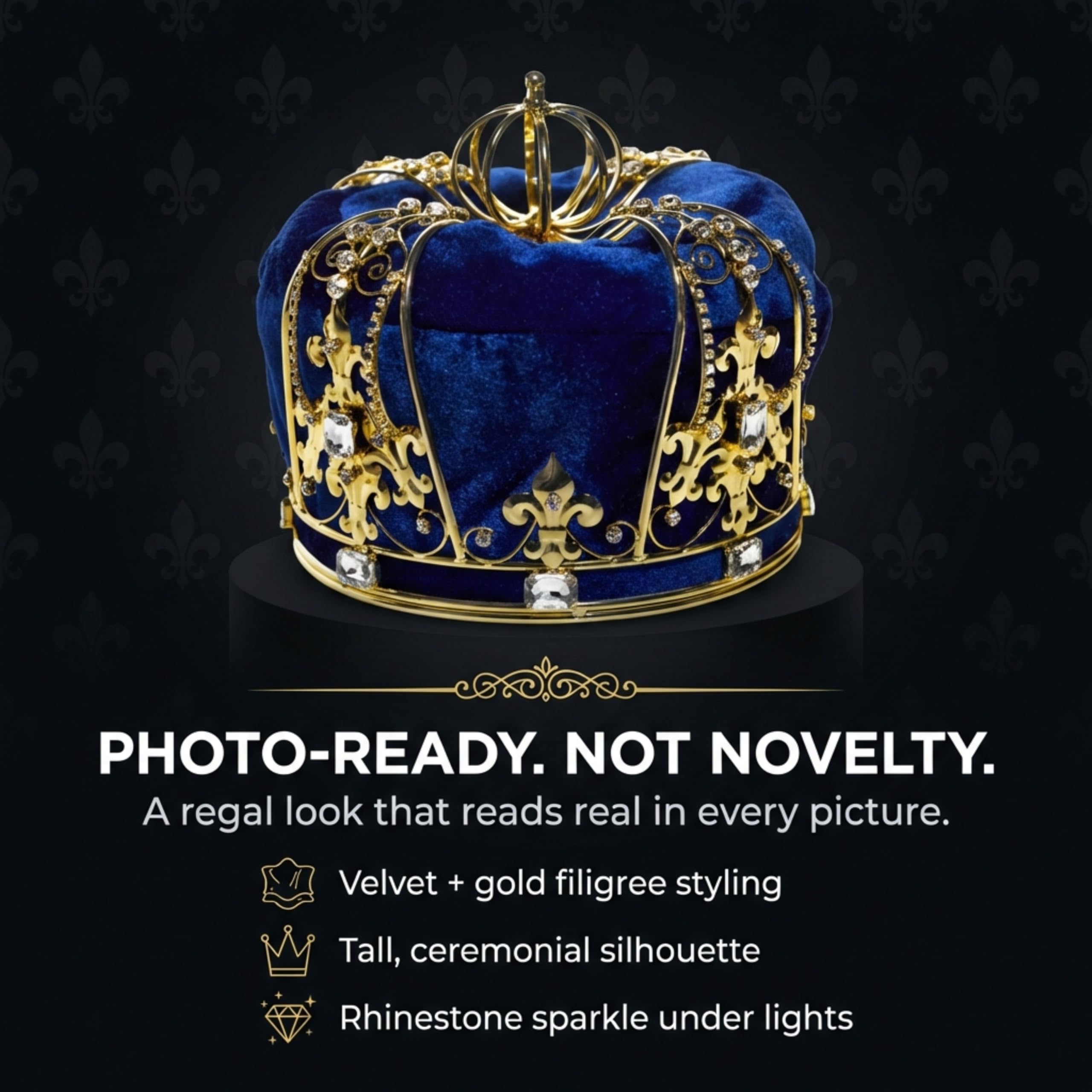 Anderson's Supreme Sovereign Crown, Prom King, Homecoming Court, Wedding, Birthday, Mardi Gras, Renaissance, Theater Prop - Image 5