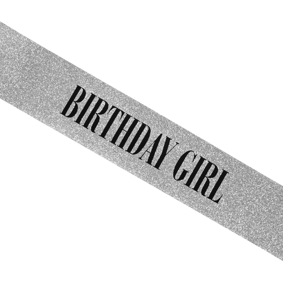 Anderson’s Taylor Tiara & Silver Glitter Birthday Girl Sash Set, Black Lettering, 2.5" Rhinestone Crown and 3" x 72" Birthday Sash, Elegant Party Accessory for Women & Special Events, 2‑Piece Set - Image 4
