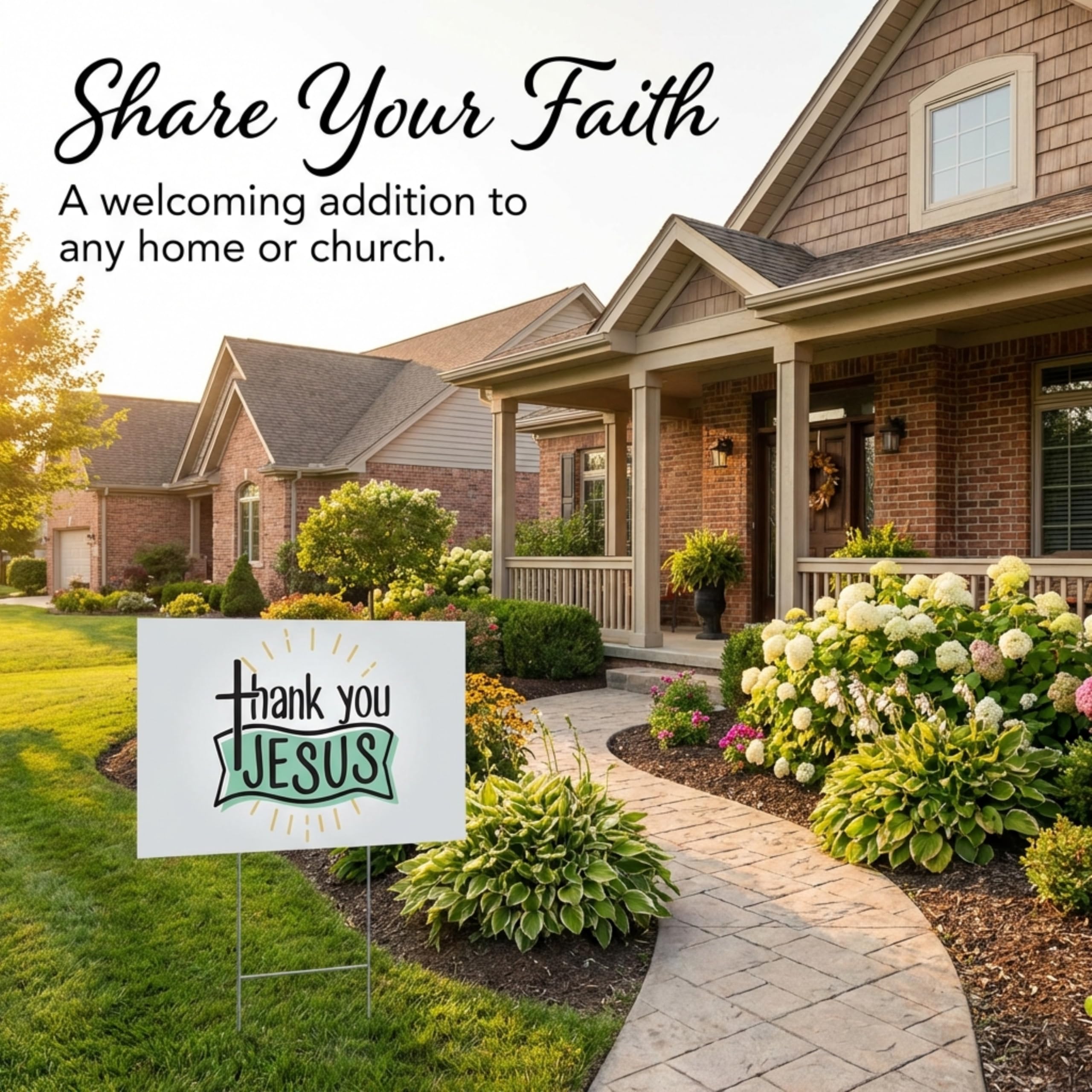 Anderson's Thank You Jesus Yard Sign, Election Signs, 18 Inches x 14 Inches, Lawn Décor, Religious Signs - Image 5