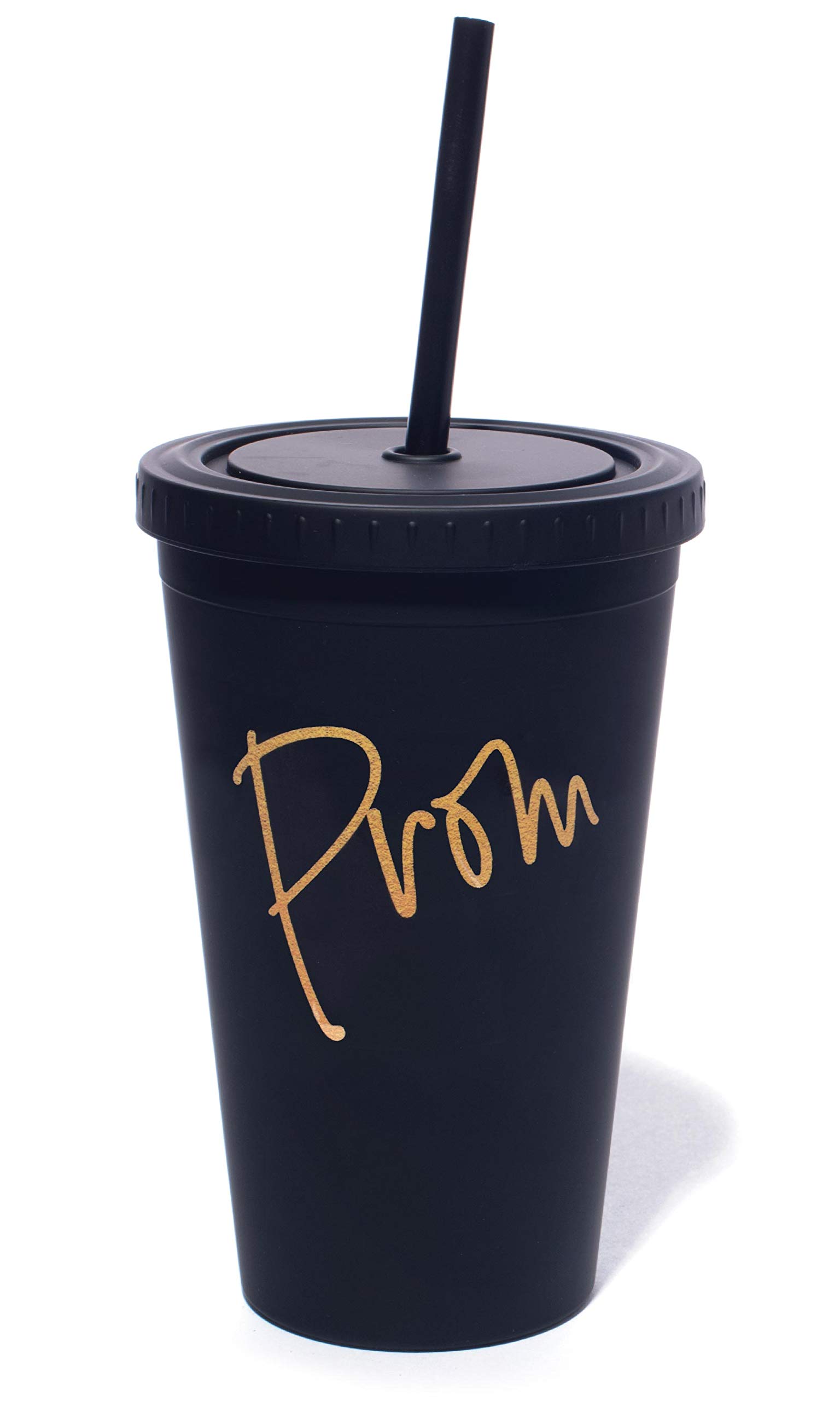Anderson's The Golden Hour of Prom Insulated to-go Tumbler with Lid and Straw, 16 Ounces - Pack of 4