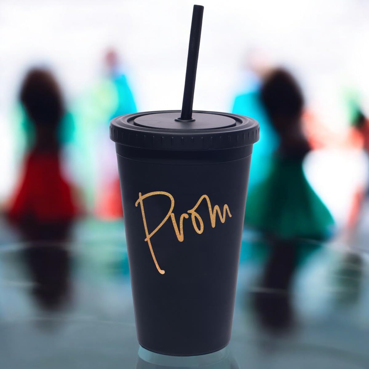Anderson's The Golden Hour of Prom Insulated to-go Tumbler with Lid and Straw, 16 Ounces - Pack of 4 - Image 2