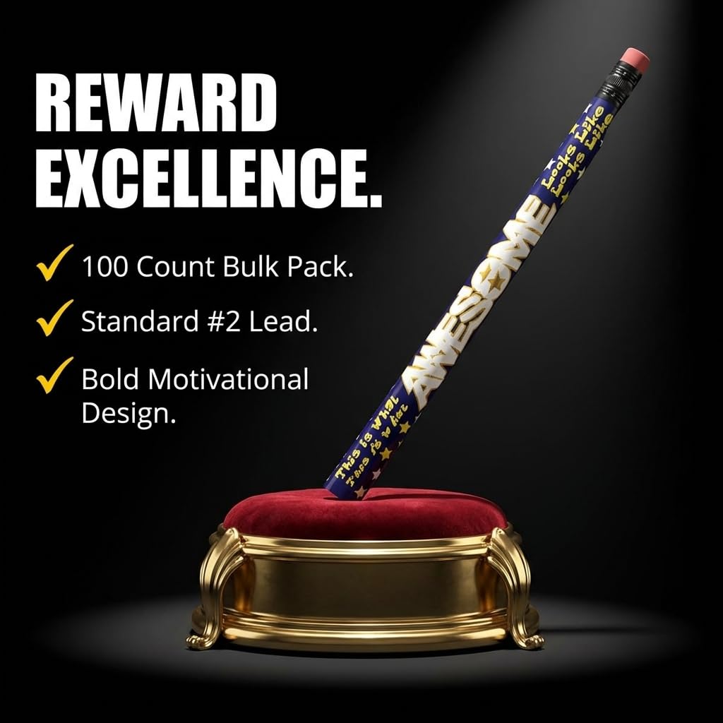 Anderson's, This is What Awesome Looks Like Pencils, Set of 100, School Pencils, Student Awards, Recognition - Image 5