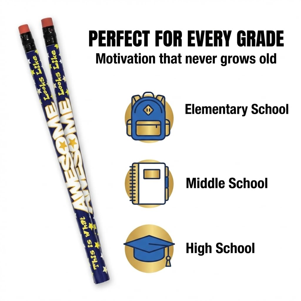 Anderson's, This is What Awesome Looks Like Pencils, Set of 100, School Pencils, Student Awards, Recognition - Image 6