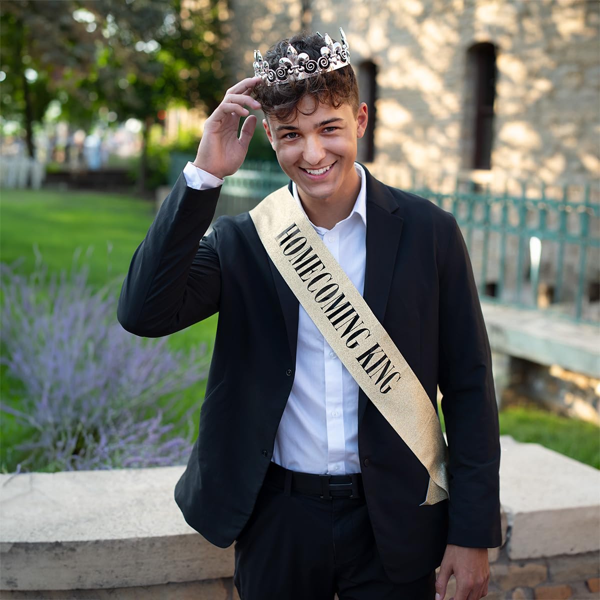 Anderson's Travis Molded King’s Crown 6 3/4" - Metal Crown for Men, Perfect for Prom, Weddings, Costumes, and Royal Events - Image 8