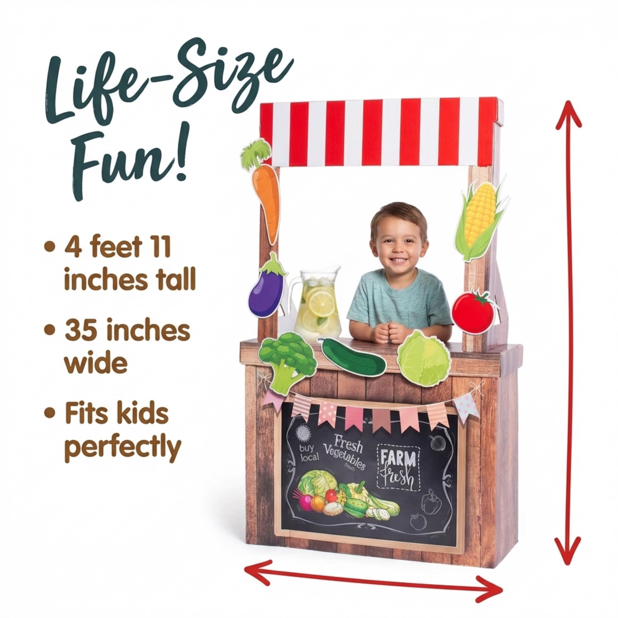 Anderson's Veggie Farm Kid Booth Standup, Cardboard Event Decorations, School Decorations, Festivals, Farmer's Market, Props, Photo Ops - Image 3