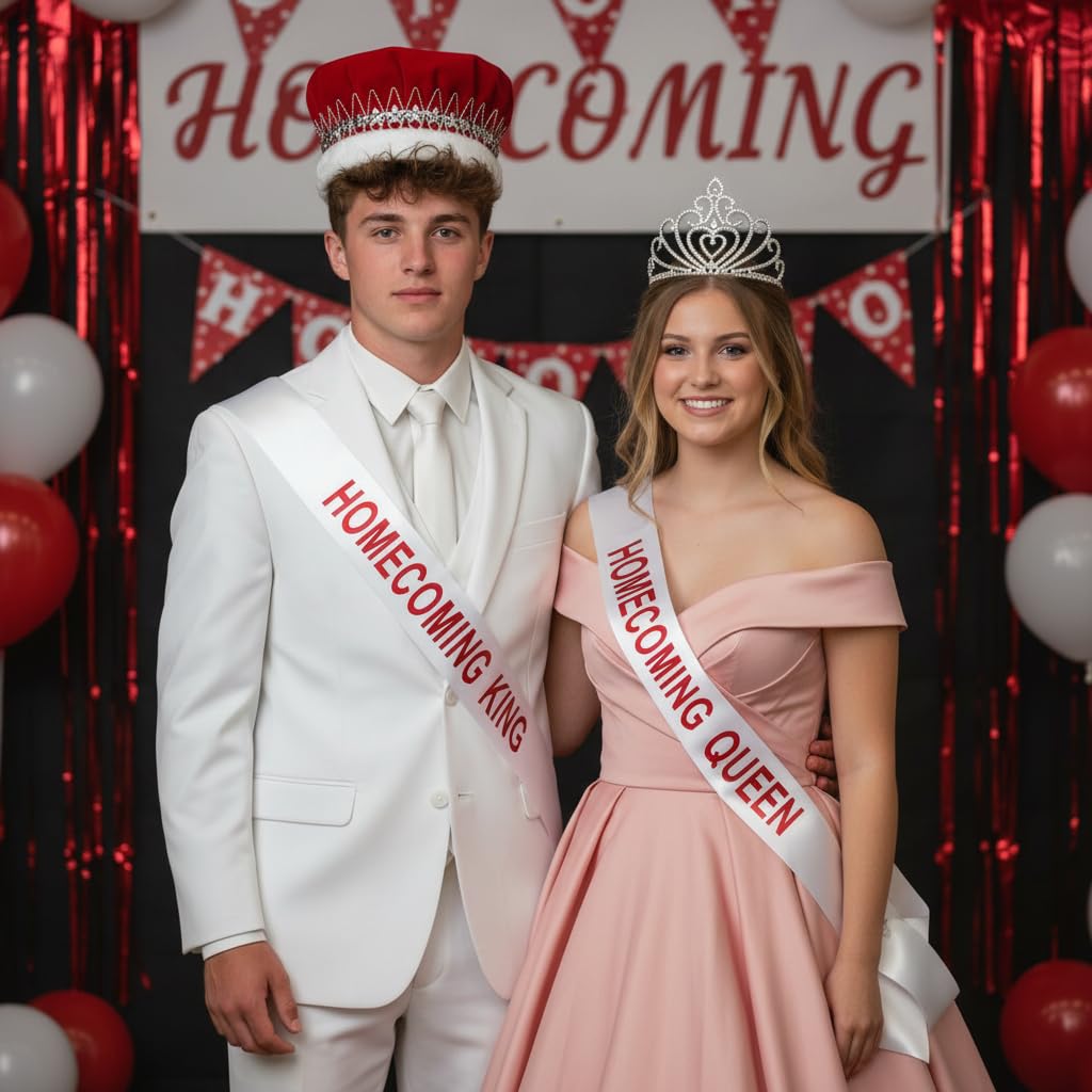 Anderson's Velvet King Crown and Queen Tiara Royalty Set - Image 5