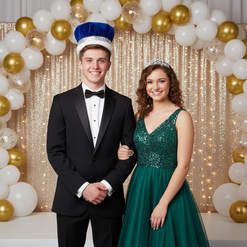 Anderson's Velvet King Crown with Silver or Gold Braided Band - Image 3