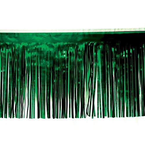 Anderson's Vinyl Dark Green Fringe, 15" x 10' Shiny Decorative Trim for Floats, Parties, Tables, Ceilings, Doorways, Backdrops, and Event Décor - Image 2