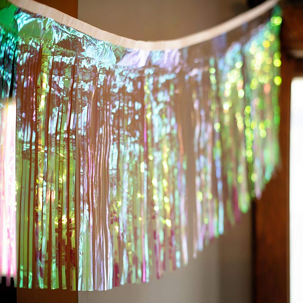 Anderson's Vinyl Iridescent Fringe, 15" x 10' Shiny Decorative Trim for Floats, Parties, Tables, Ceilings, Doorways, Backdrops, and Event Décor - Image 2