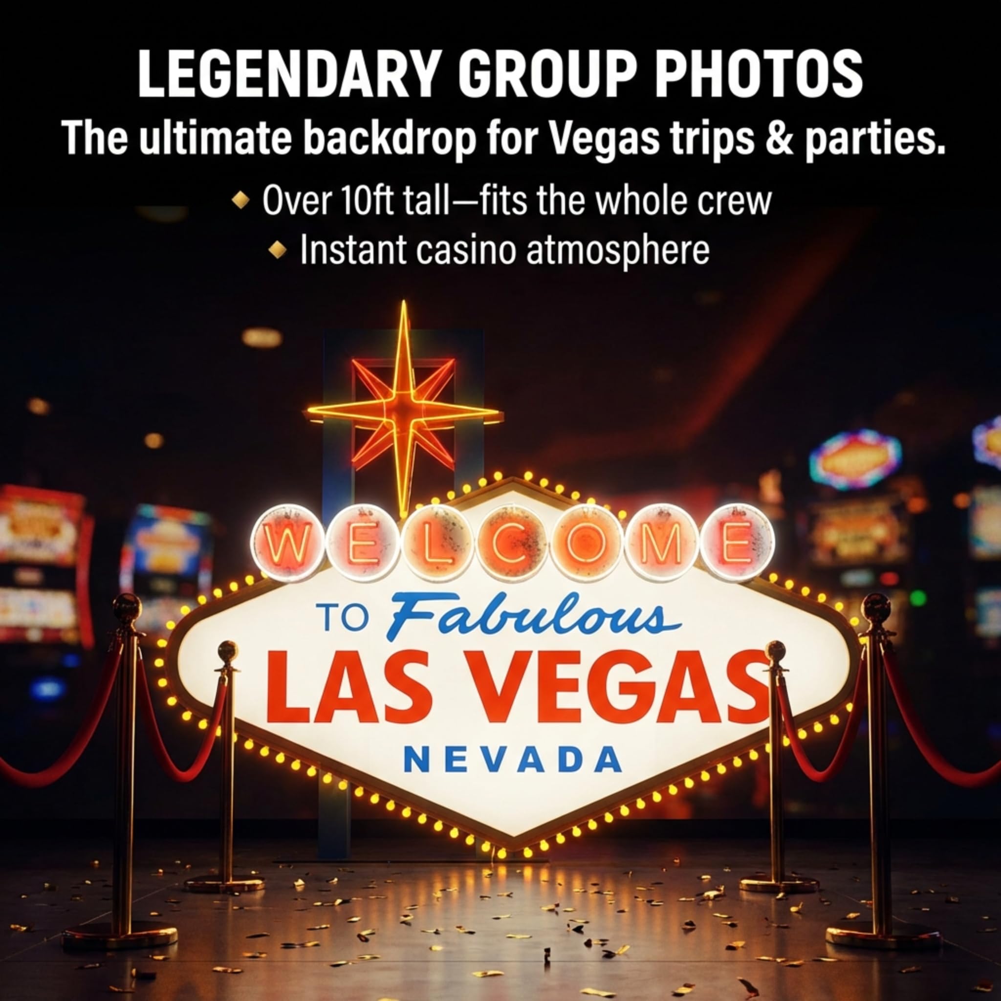 Anderson's Welcome to Vegas Light-Up Sign Kit, Casino Props, Prom, Event Décor, Party Decorations, Photo Ops - Image 7