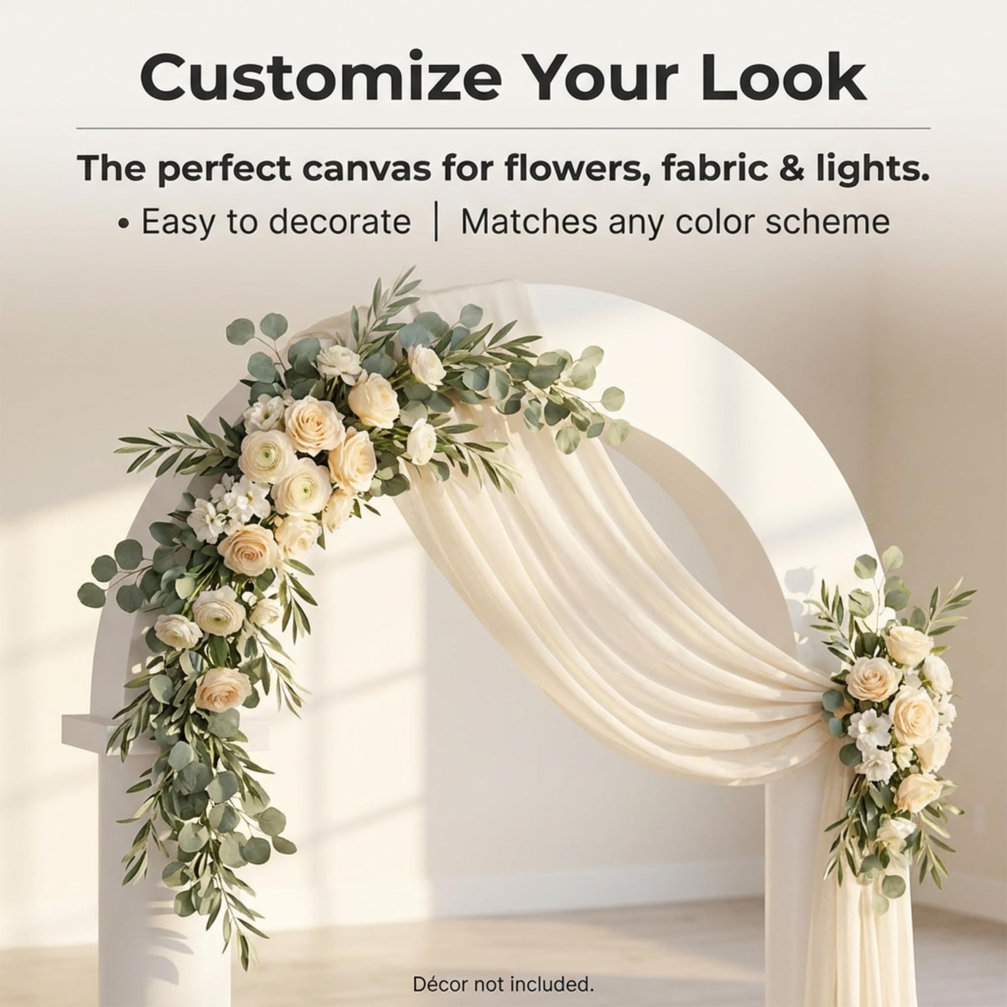 Anderson's White Cardboard Arch Kit, Wedding Decorations, Photo Backdrop - Image 3