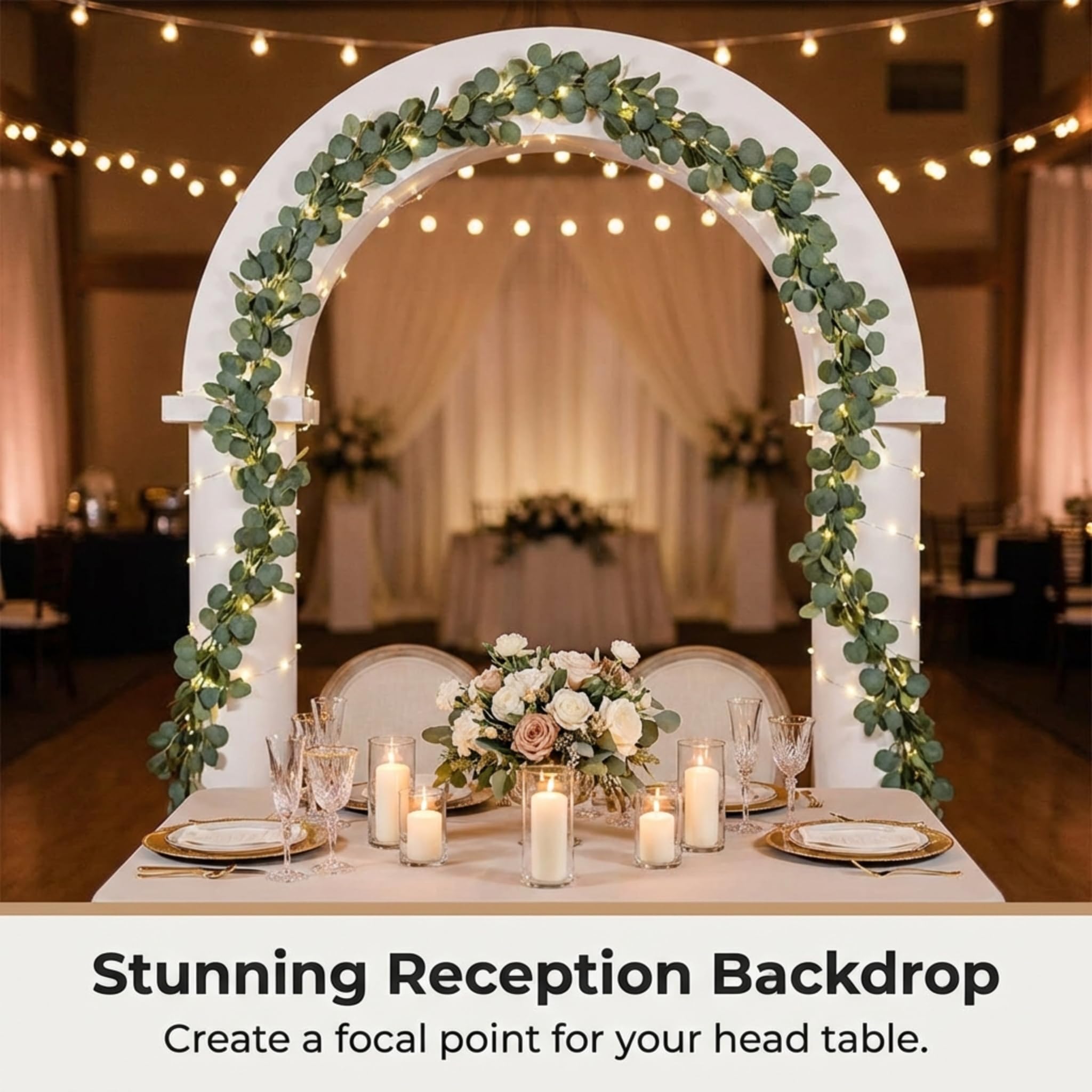 Anderson's White Cardboard Arch Kit, Wedding Decorations, Photo Backdrop - Image 5