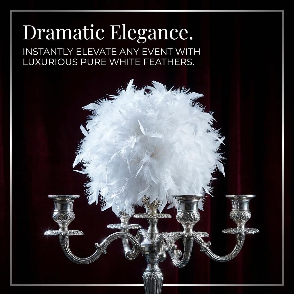 Anderson's White Feather Ball Wedding Decoration, 12 Inches - Image 3