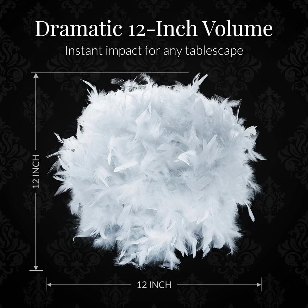 Anderson's White Feather Ball Wedding Decoration, 12 Inches - Image 4