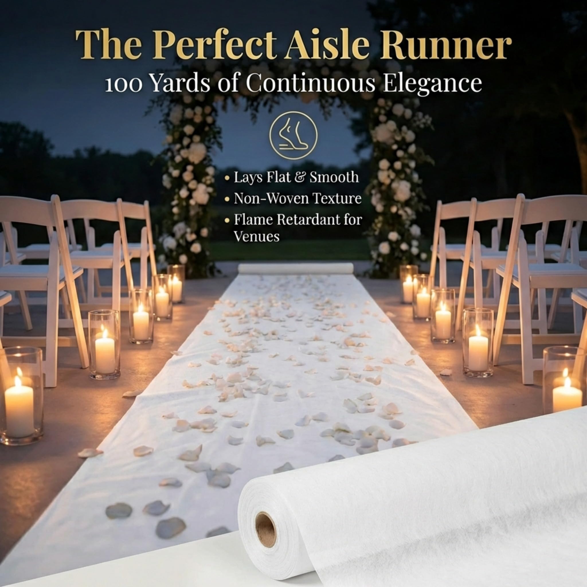 Anderson's White Gossamer Fabric Roll, 19 Inches x 100 Yards, Sheer Fabric for Wedding Decorations, Baby Shower, Gender Reveal, Prom, Homecoming, Event Photo Backdrops, Drapes - Image 7