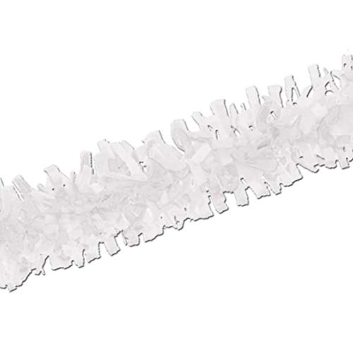Anderson's White Tissue Festooning, 4 Inches x 25 Feet, Set of 2, Garland, Decorations, Party Supplies