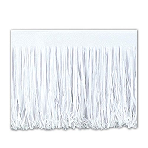 Anderson's White Tissue Fringe, 15 Inches x 10 Feet, Parade Float Decorations for Trailer Or Golf Cart, Fringe Garland for Parties and Parades