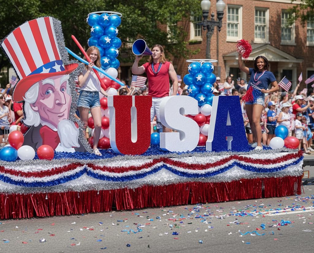 Anderson's White Vinyl Floral Sheeting, 3Ft. Parade Float Decoration for Trailers, Parties, Weddings, Proms, Photo Backdrops & Events – Durable Fringe Garland for Indoor/Outdoor Use - Image 3
