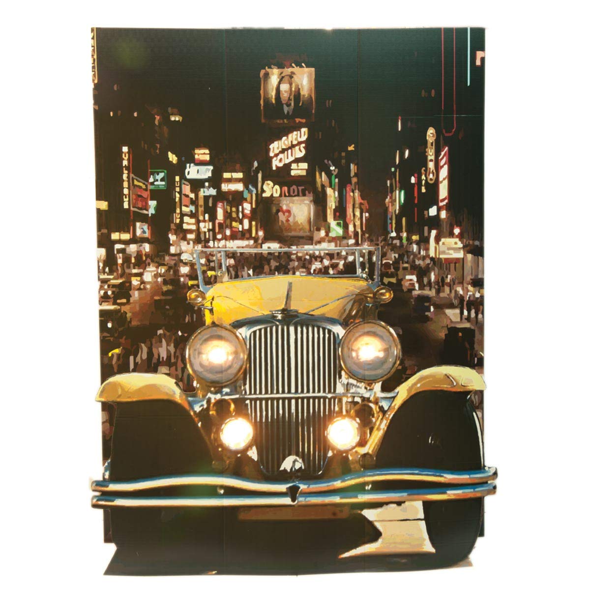 Anderson's Yellow Gatsby Car Photo Scene, Real Working Electrical Lights