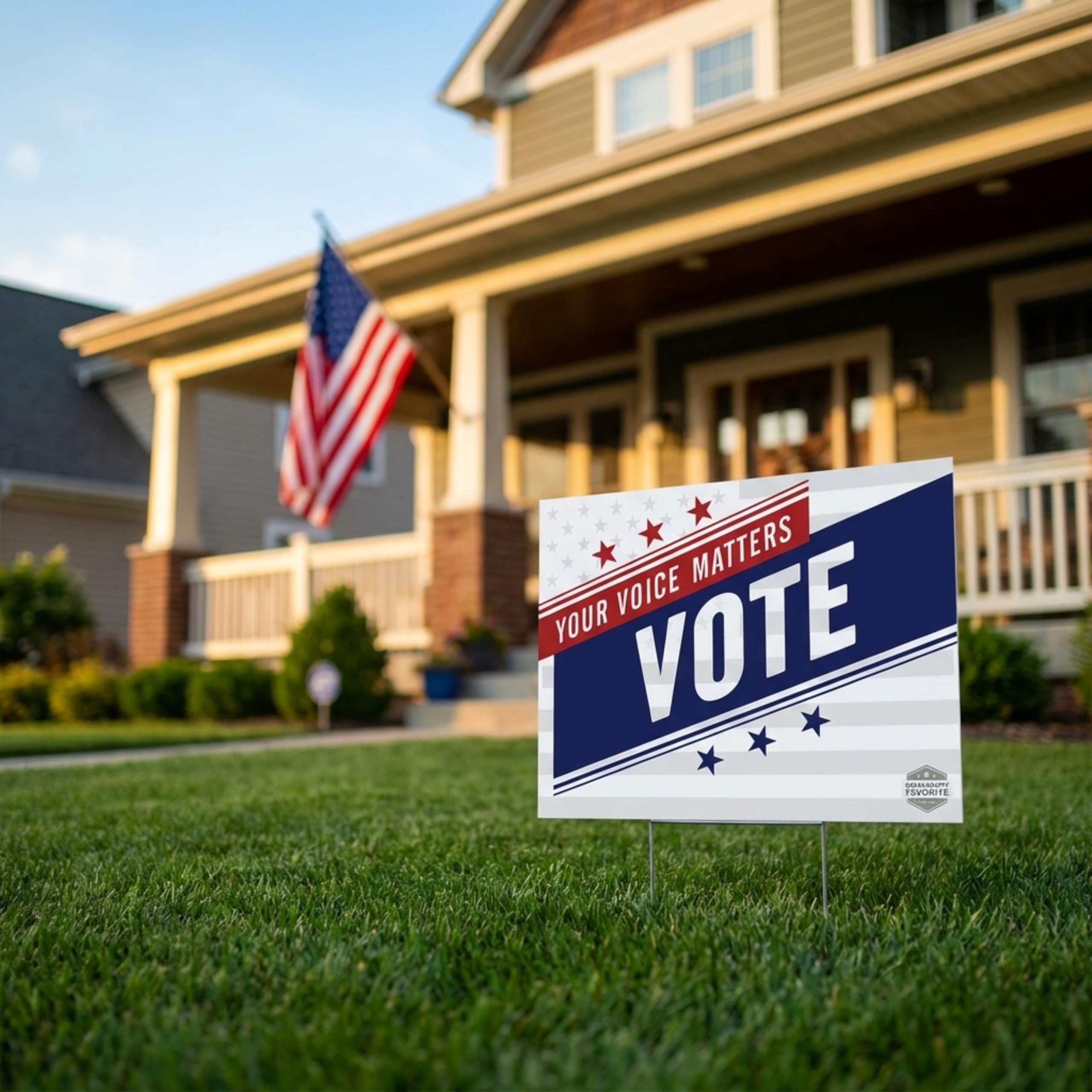 Anderson's Your Voice Matters Red, White, and Blue Yard Sign, 18 Inches x 14 Inches, Lawn Décor, Political Signs - Image 5